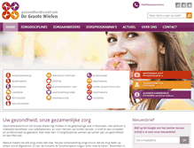 Tablet Screenshot of gezondheidscentrumdegrootewielen.nl
